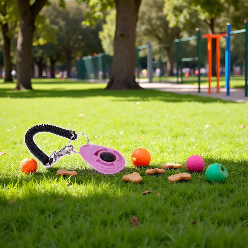 Jinshining pink clicker training tool supports positive reinforcement training