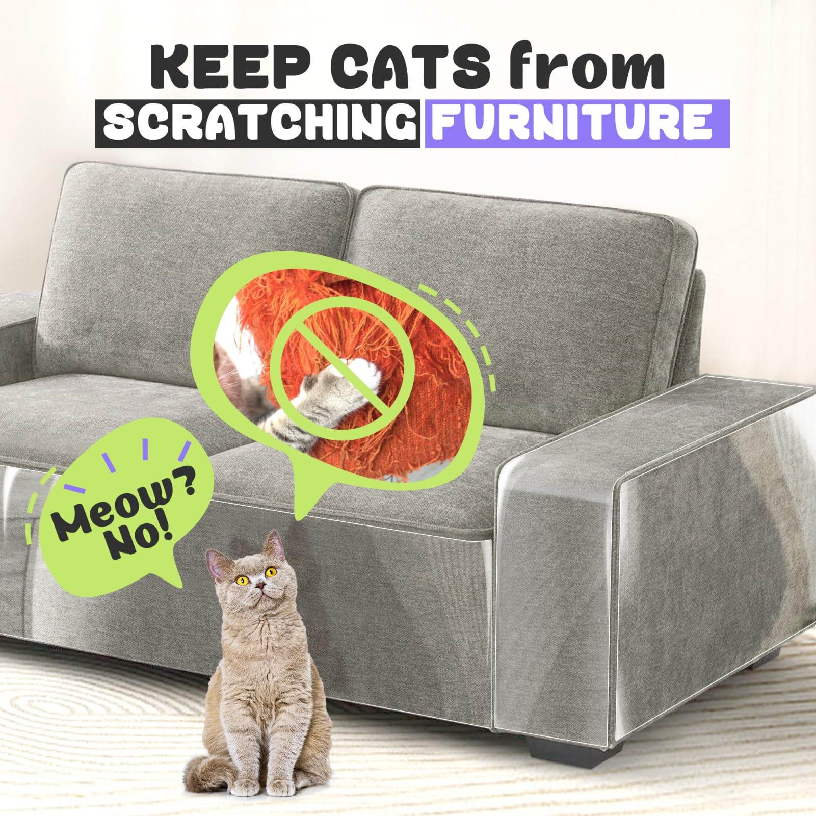 JINVOGREEN cat-scratch-protector 0-2mm thick detail highlighting durability.