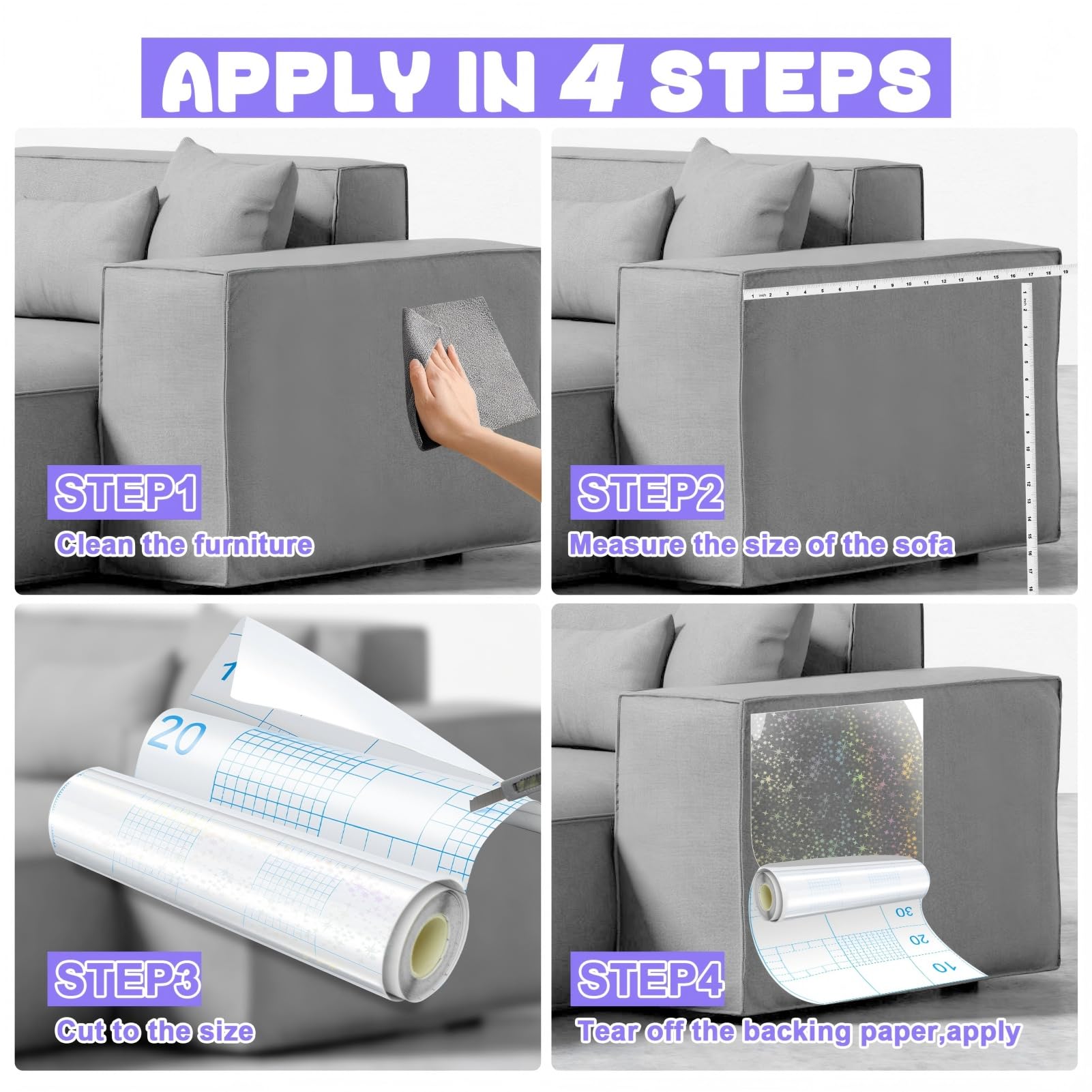 JINVOGREEN roll protects furniture from cat scratches in busy homes