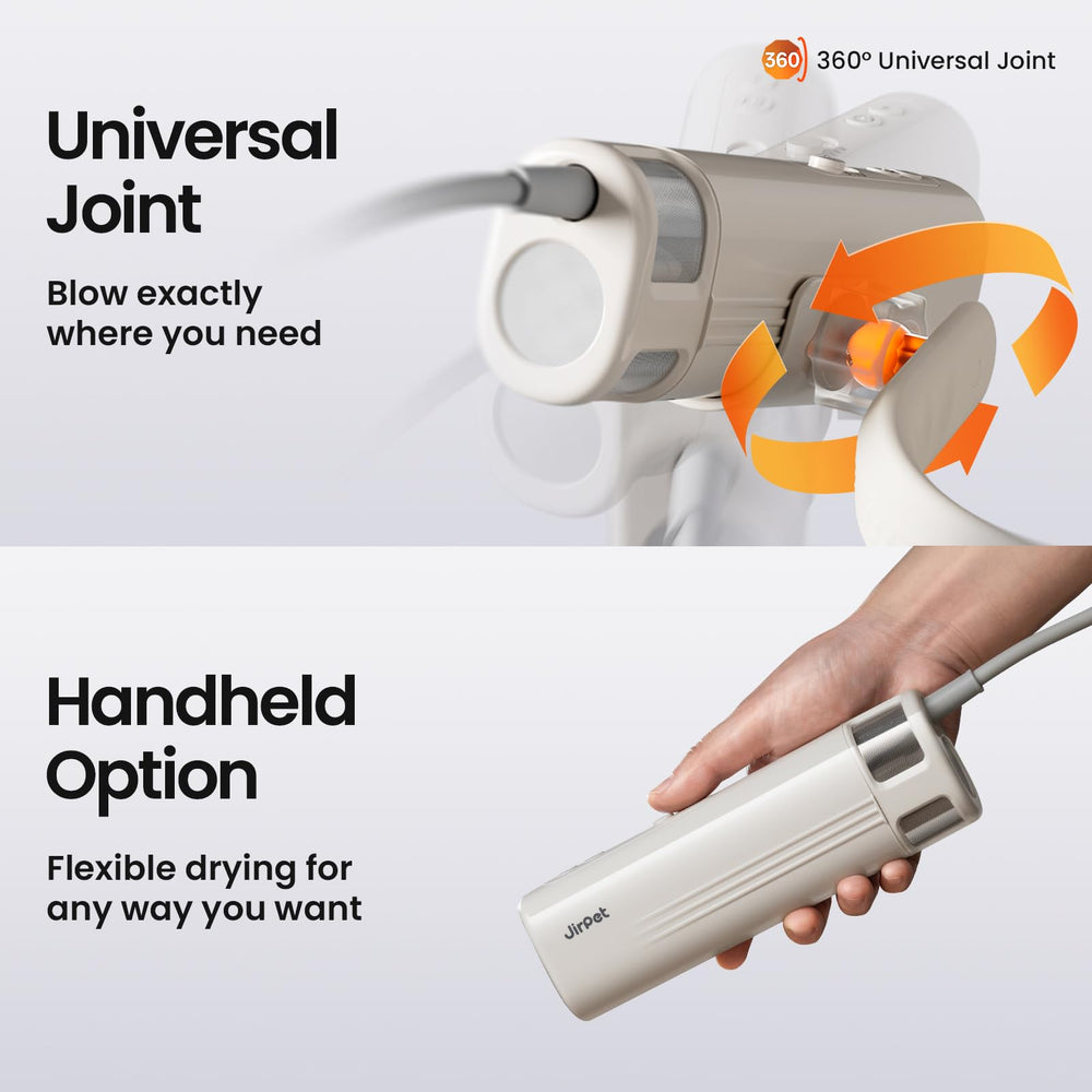 JirPet Neck Dryer compact and lightweight for extended grooming sessions.