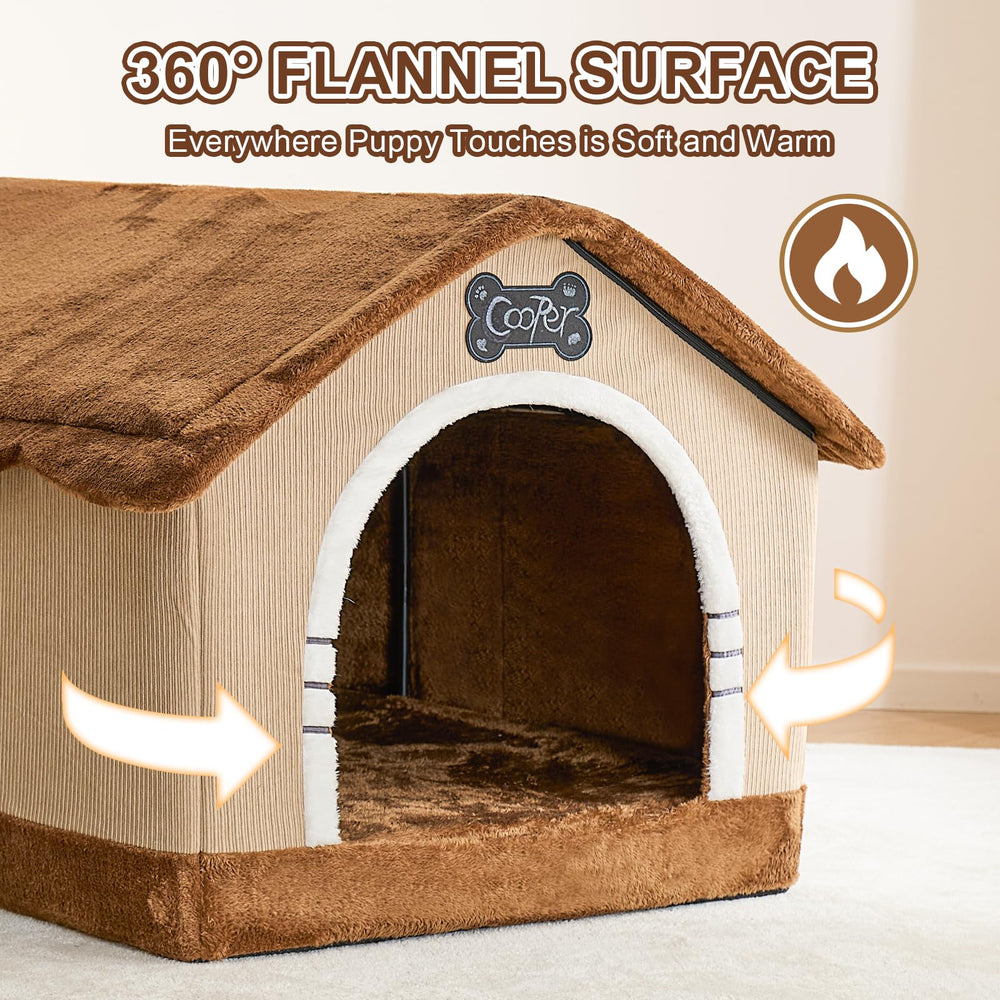 Jiupety 360-degree frame dog house design ensures stable setup during use