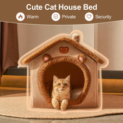Jiupety cat bed non-slip bottom keeps stable during play.