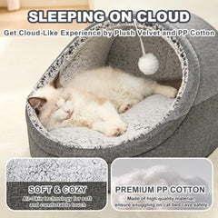 Jiupety cat bed removable cushion detail for easy washing
