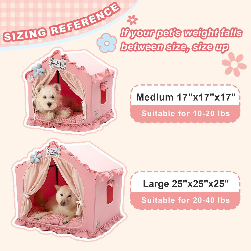 Jiupety 17-inch cube dimensions fit small dogs and cats up to 20 lbs