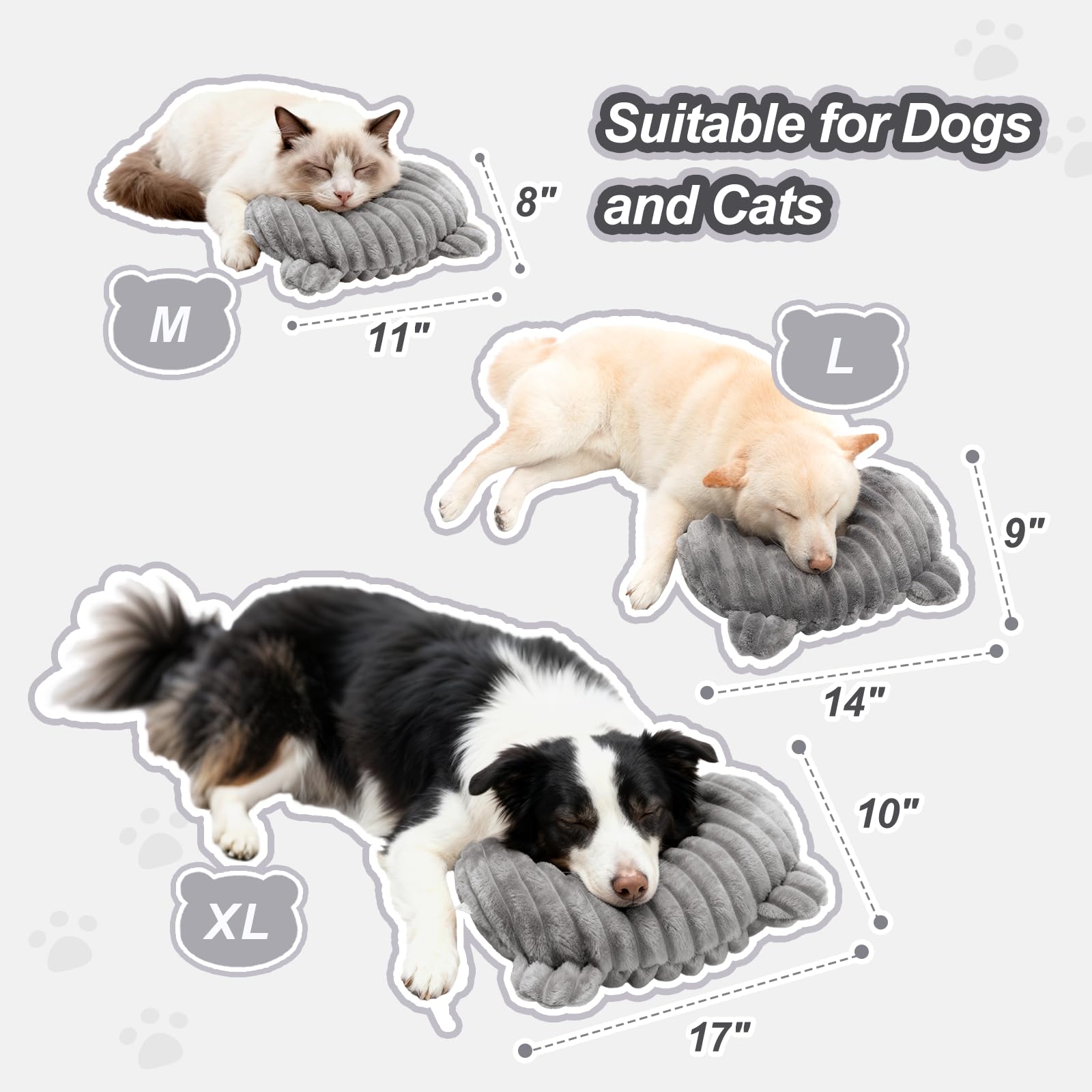 Jiupety Dog Calming Pillow close-up of soft plush fabric for cozy lounging