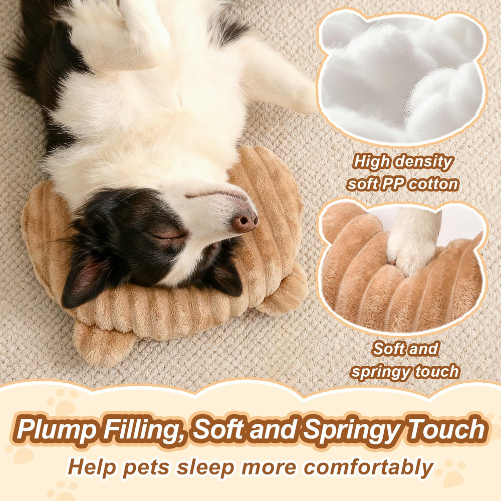 Jiupety dog calming pillow - orthopedic bear-ear design helps breathing ease and anxiety relief.