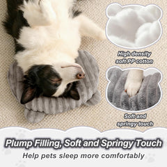 Jiupety dog calming pillow plush fabric close-up with warm touch