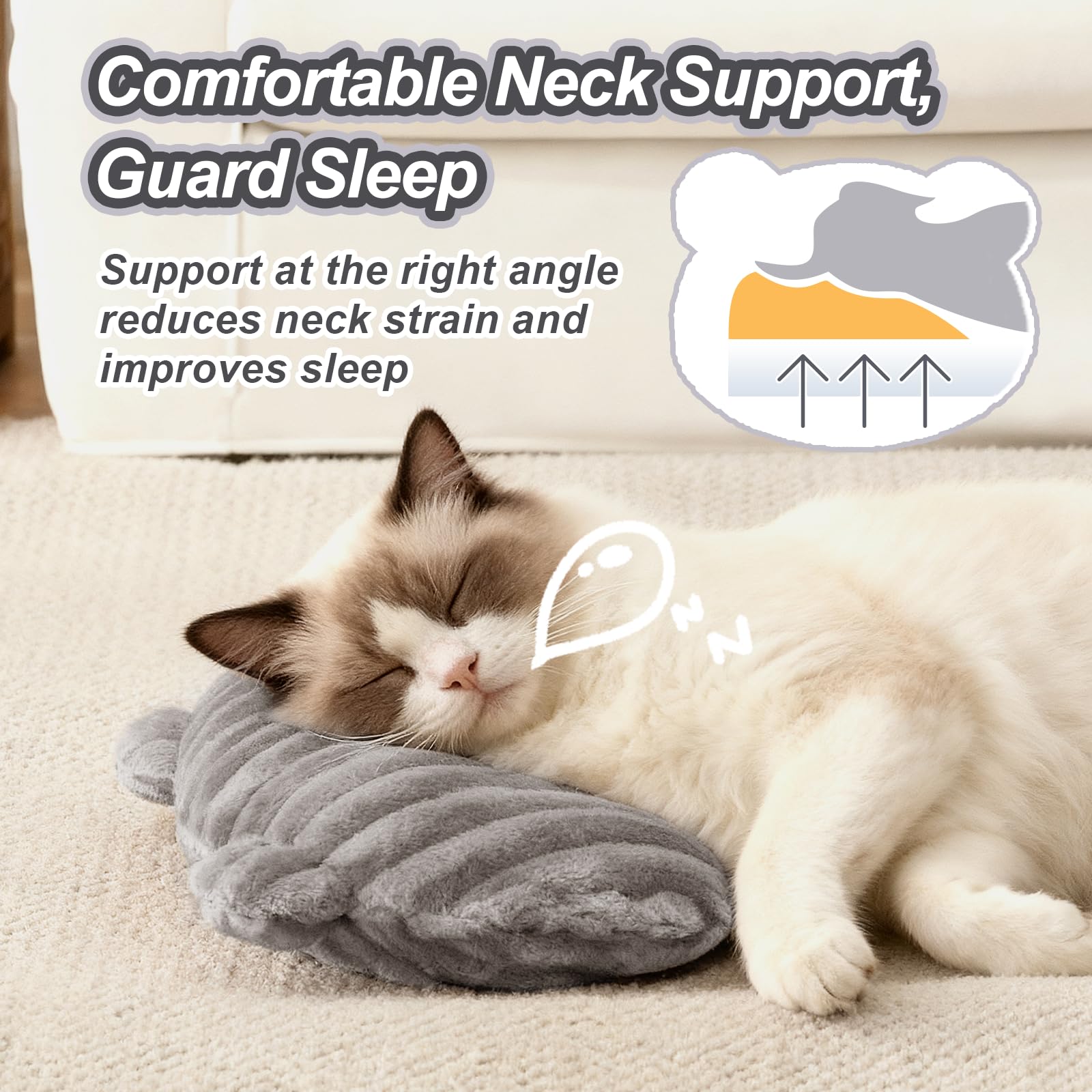 Jiupety dog-calming-pillow-soft-plush-fabric feels gentle and inviting.