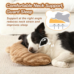 Jiupety dog calming pillow - soft plush fabric offers cozy touch and comforting resting space.