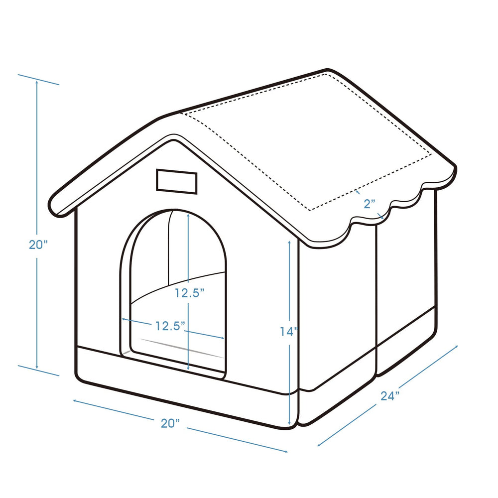 Jiupety Indoor Dog House XL doors emphasize secure, private hiding space.
