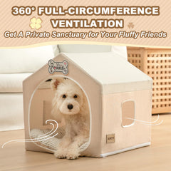 Jiupety dog tent cover cave side-entry highlights cozy hideaway for pets