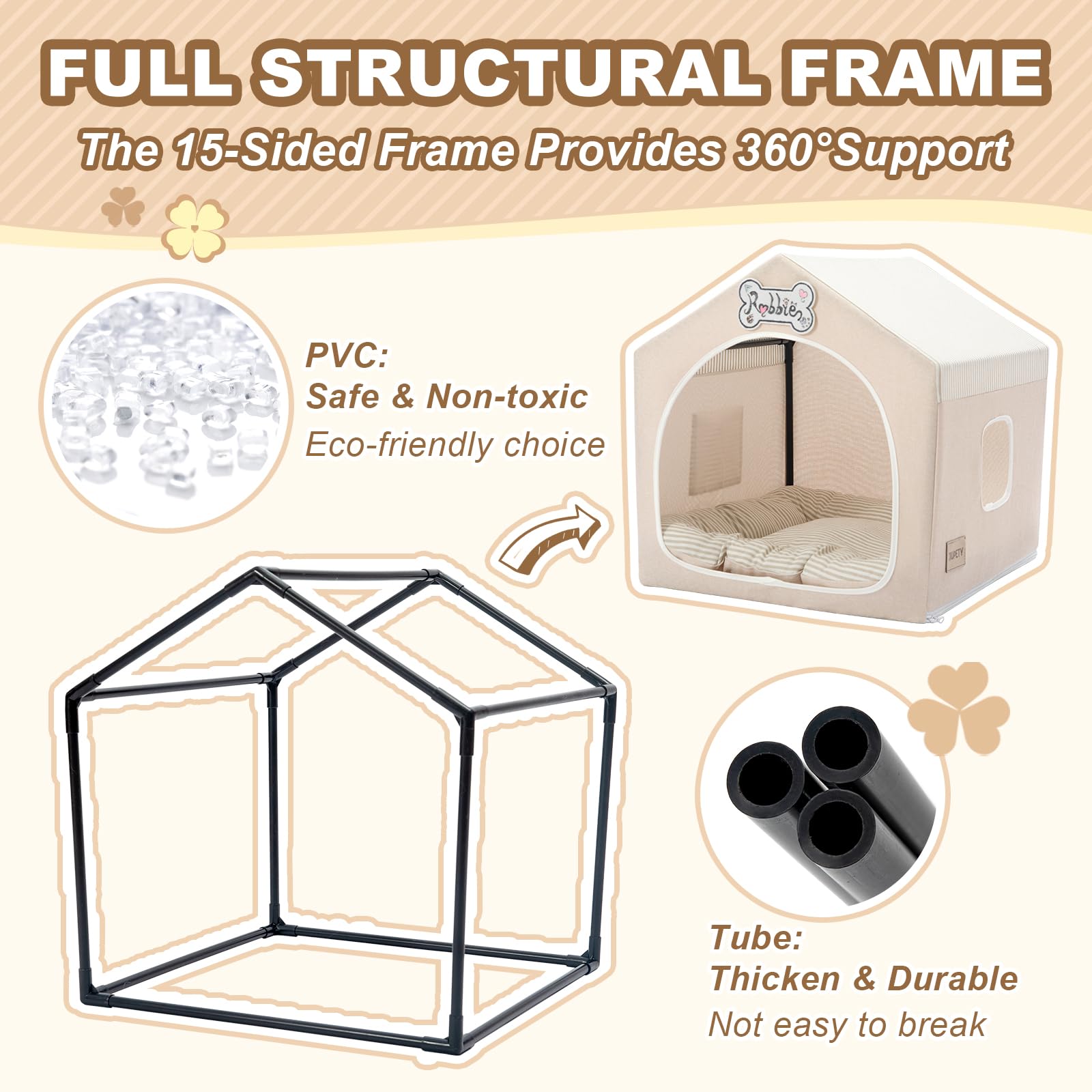 Jiupety indoor dog house frame assembly demonstrates quick setup