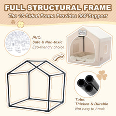Jiupety indoor dog house frame assembly demonstrates quick setup