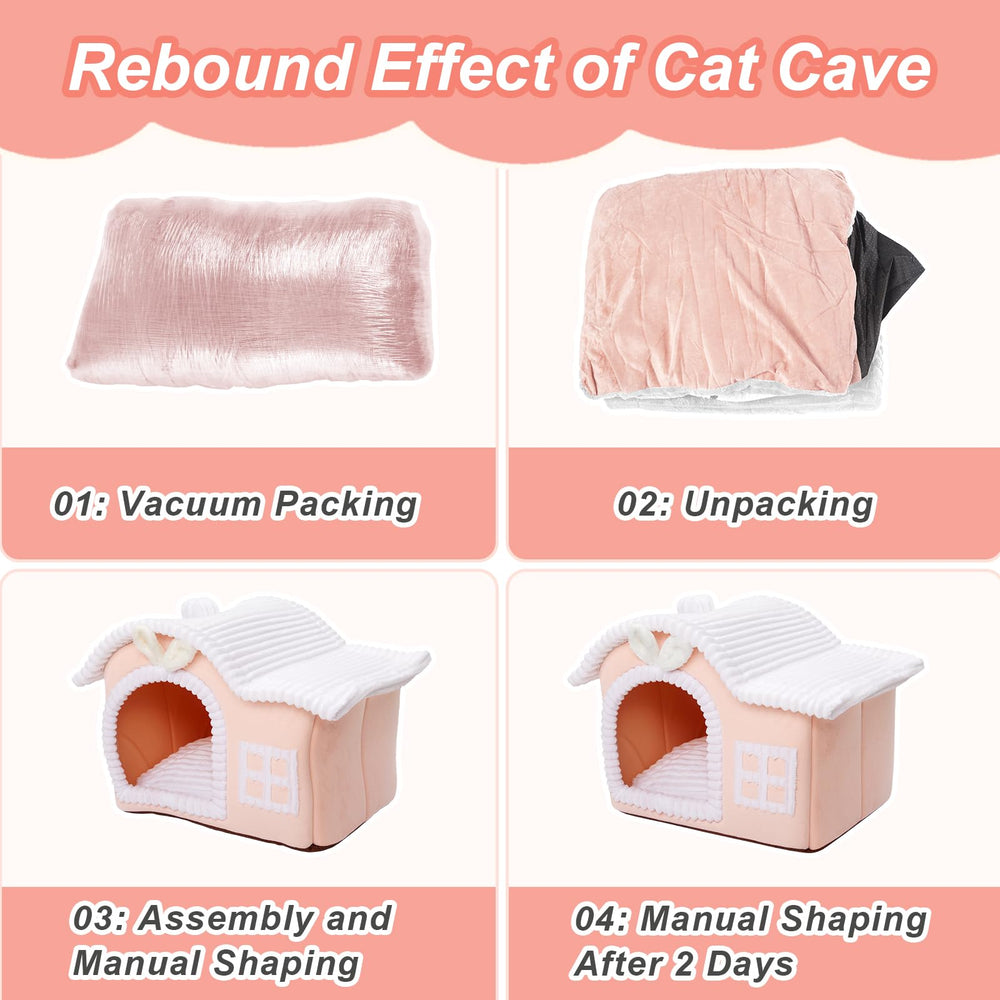 Jiupety rabbit cat house large size provides roomy interior for larger cats.