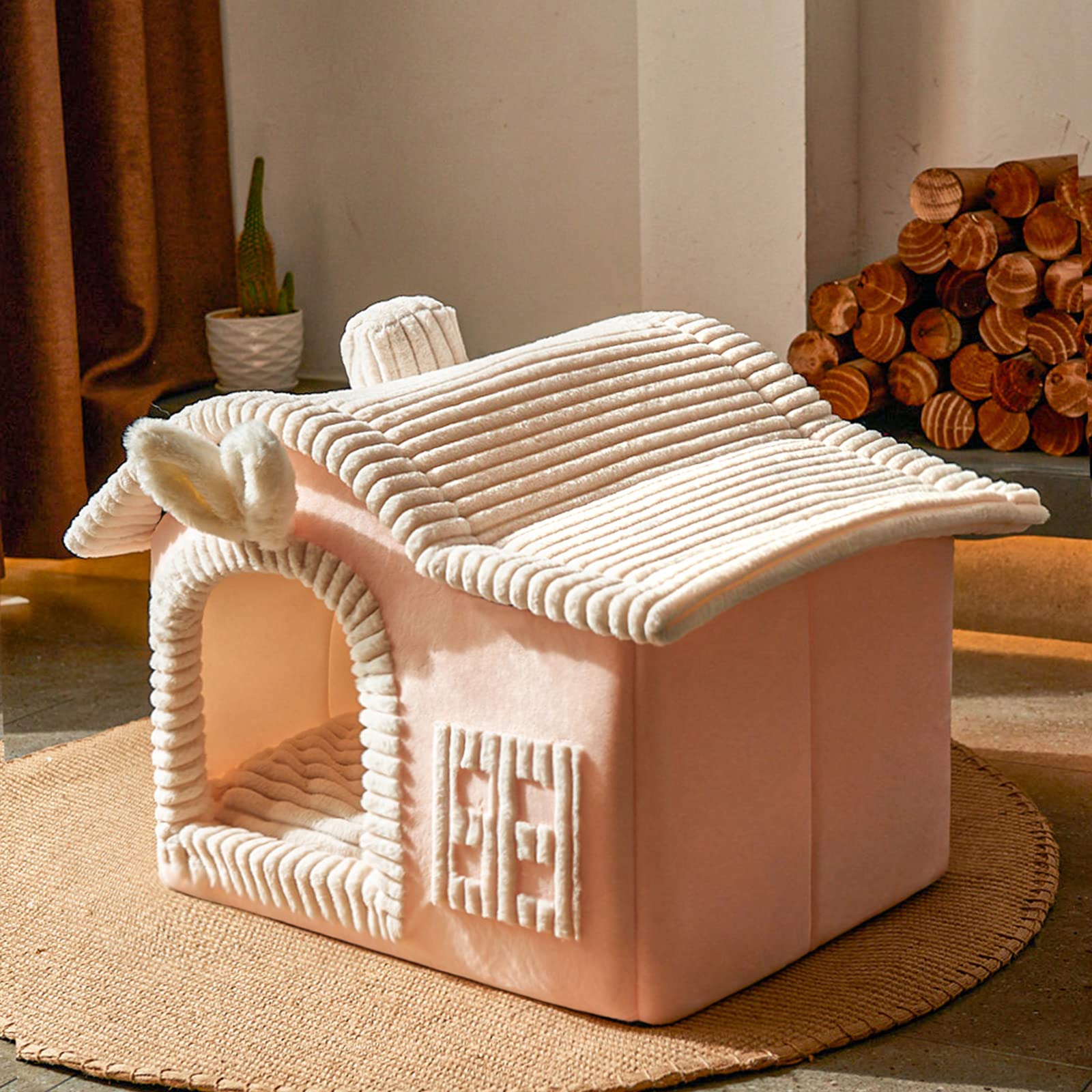 Jiupety Rabbit Cat House size options for different small cats.