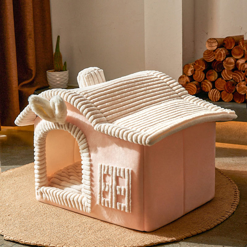 Jiupety Rabbit Cat House size options for different small cats.