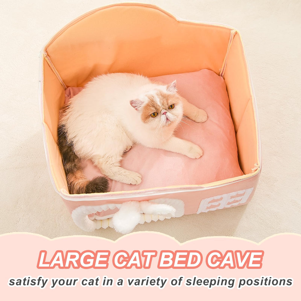 Jiupety rabbit cat house small size provides a compact retreat.