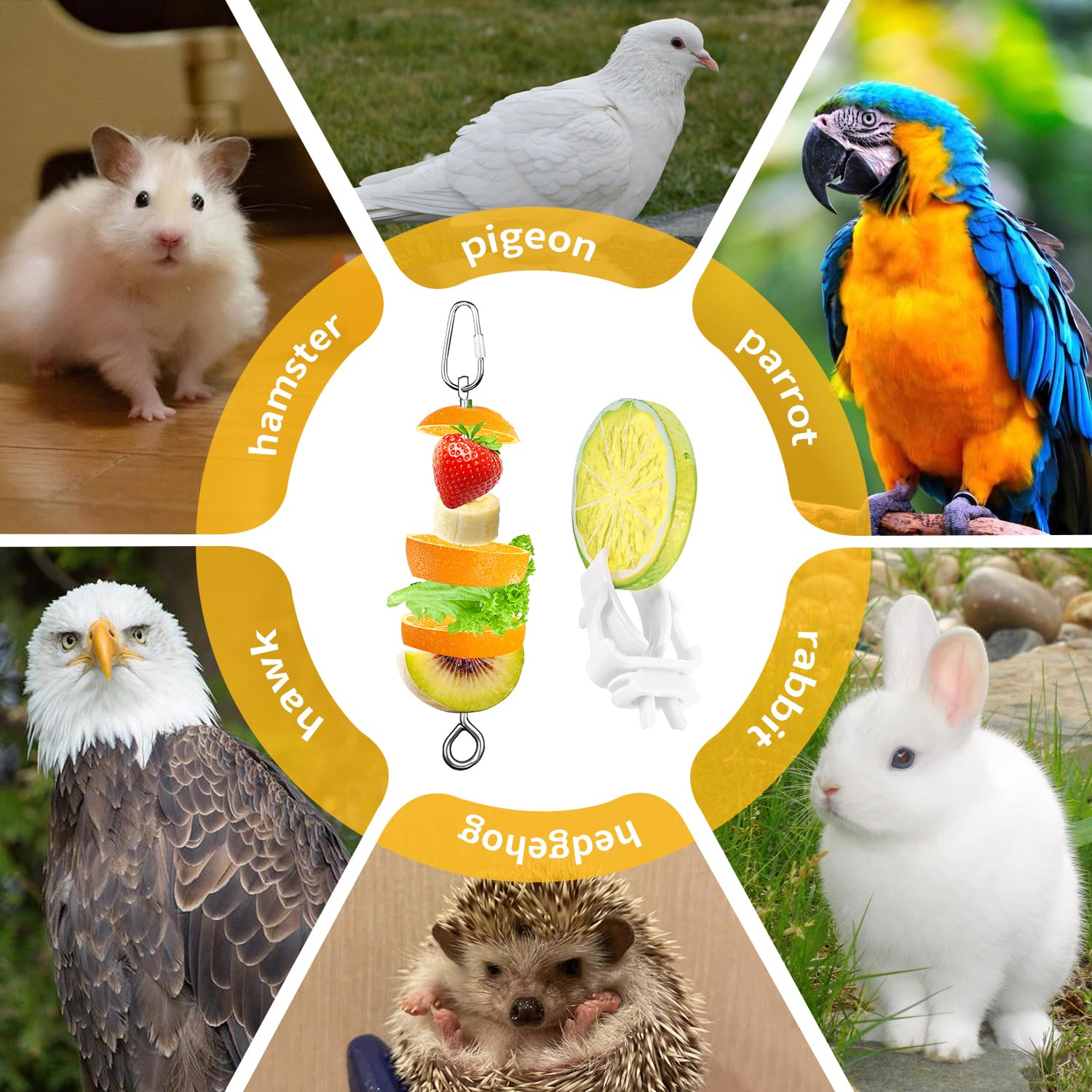 JIURUN bird cage accessory promotes safe feeding while protecting hands during snack time.