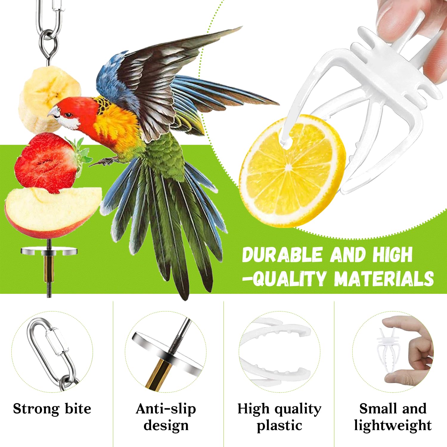 JIURUN cage treating tool provides secure, easy-to-use hanging attachment for bird nutrition.