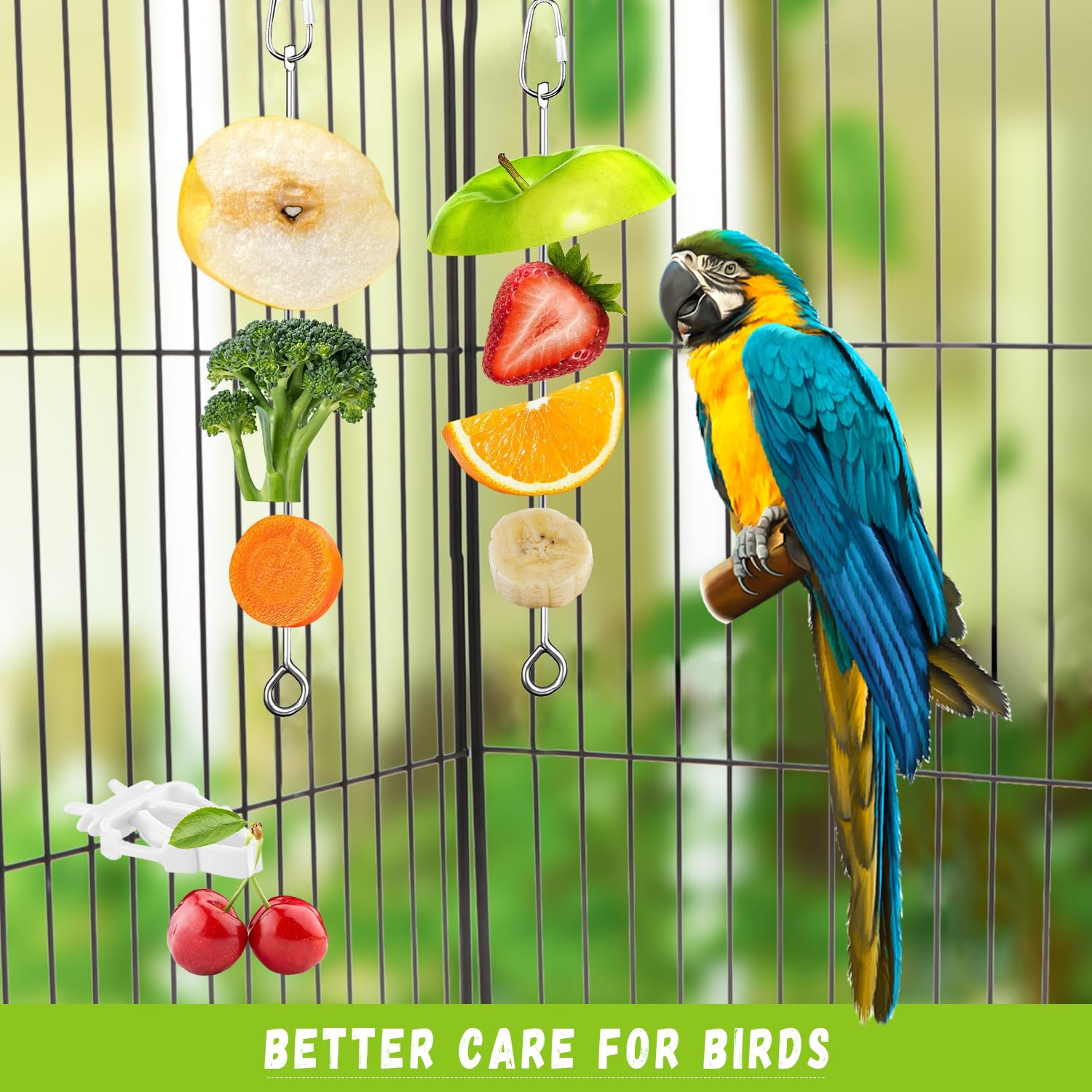JIURUN fruit vegetables clips stay secure in cage during busy daily routines.