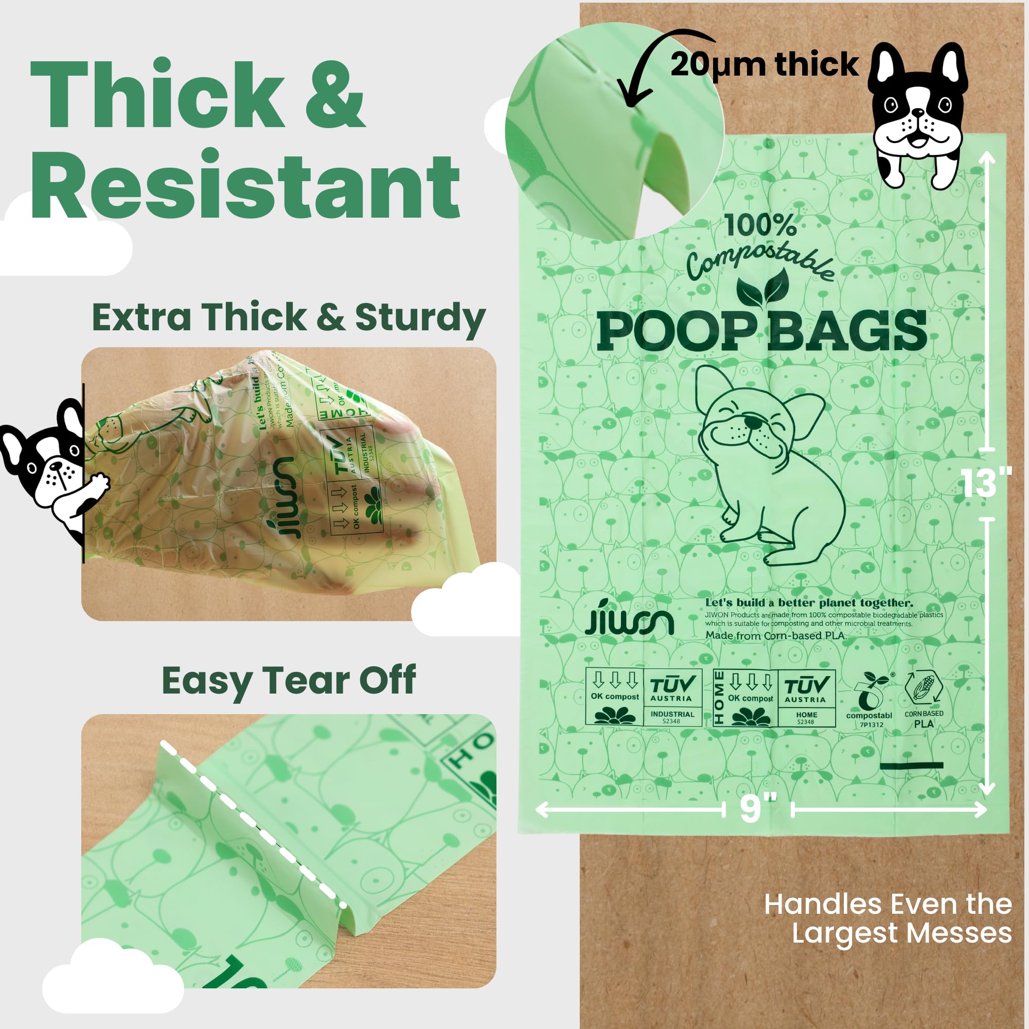 JIWON OK Compost & Seedling certification badge on packaging.