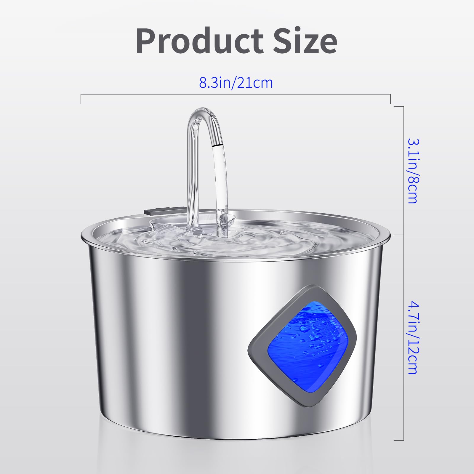 JIXZEN compact stainless design image suggests space-saving placement anywhere.