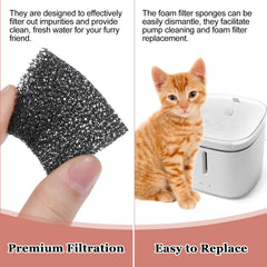 JIYIN foam filter sponge closeup—dense filtration catches hair and debris.