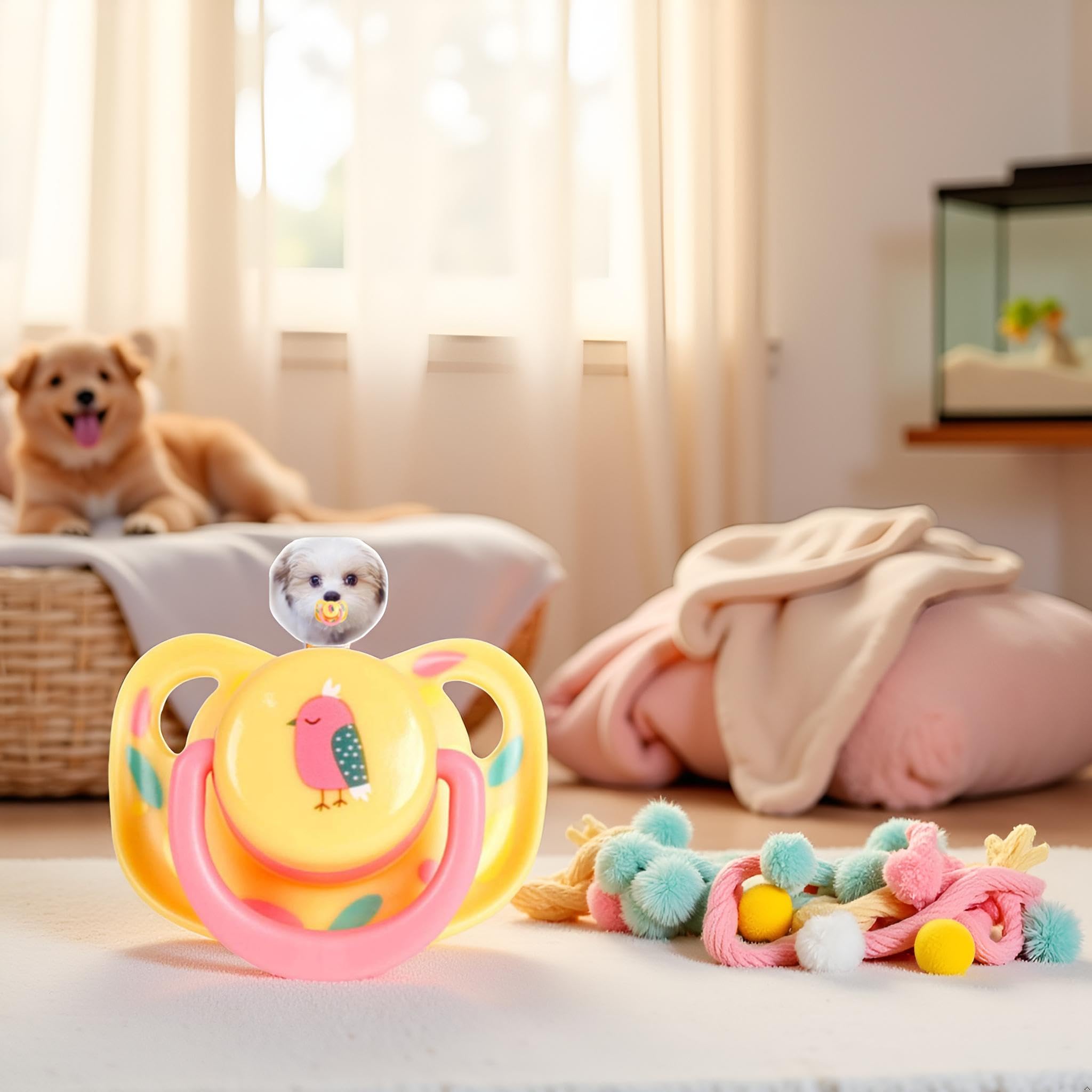 Jizlan Pet Silicone Calming Pacifier for kittens offering calming play and teething support.