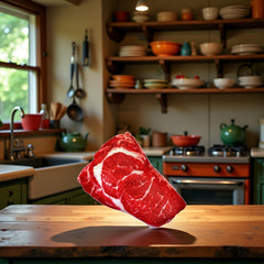 Jizlan Realistic Steak Plush Toy squeaker close-up encourages active play sessions.