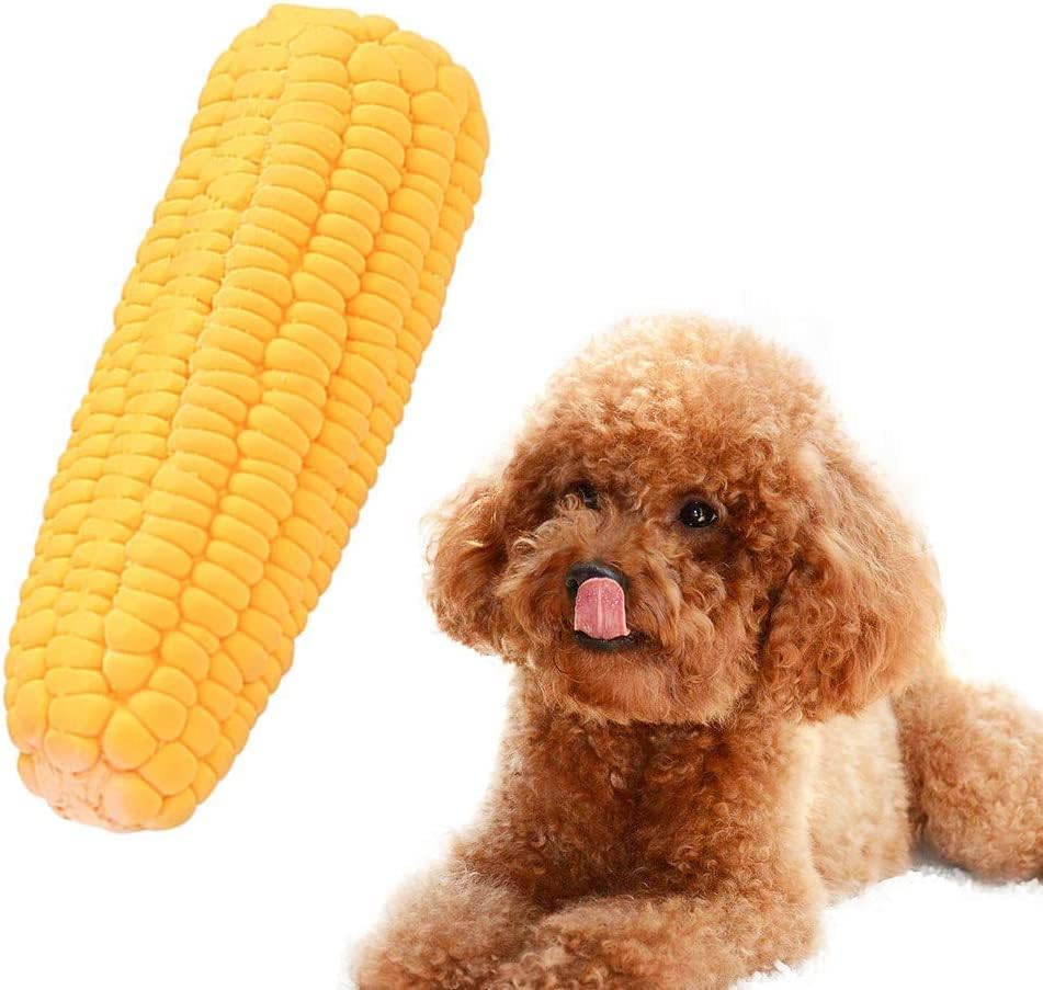 JJLFresheners corn-shaped dog toy designed for small to large breeds