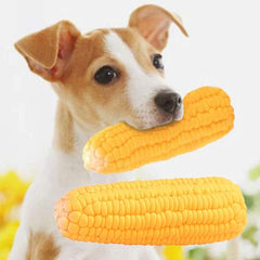 JJLFresheners corn-shaped dog toy with textured surface for dental-friendly chewing