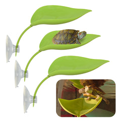 JJMOLLE Turtle Basking Platform Green 3-Pack provides stable basking surfaces for turtles.