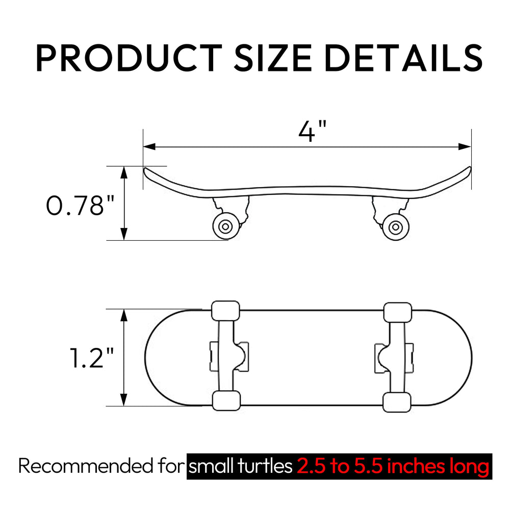 JJMOLLE Turtle Skateboard Mini showcases safe, durable natural wood designed for curious turtle adventures.