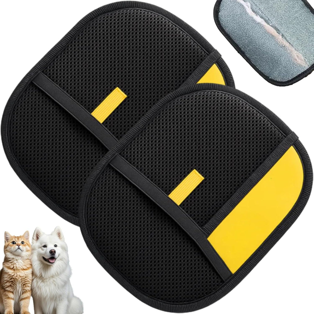 JJpopo Magic Brush Pet Hair Glove front view for easy grooming and hair pickup