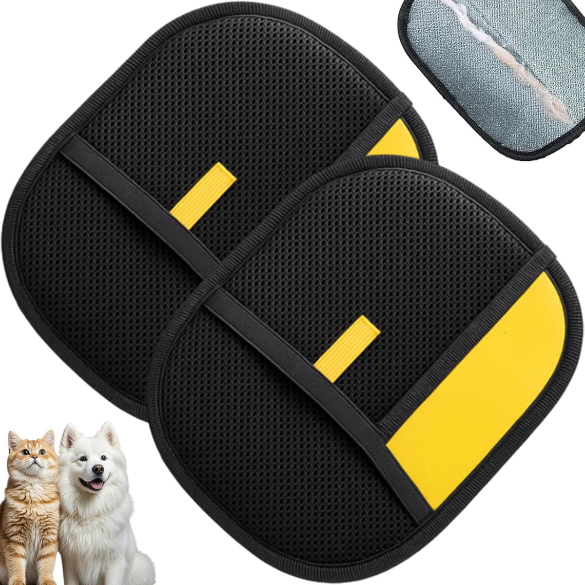JJpopo Magic Brush Pet Hair Glove front view for easy grooming and hair pickup