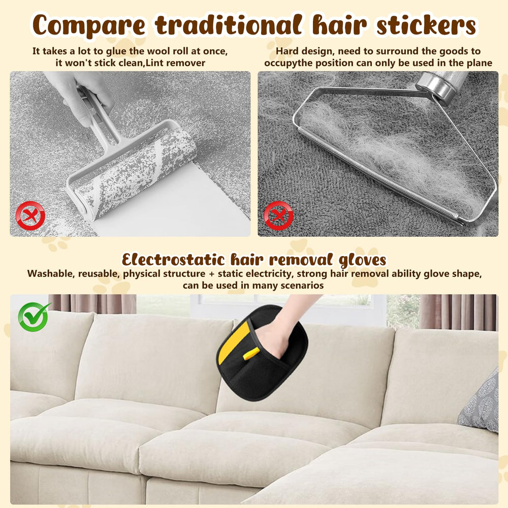 JJpopo Magic Brush on couch removing loose hair from furniture