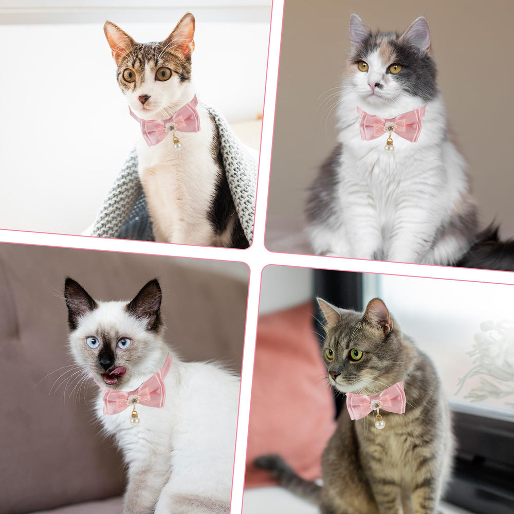 JJUNW pearl pendant detail enhances elegance on a daily cat collar