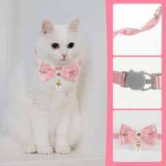 JJUNW satin-material cat collar offers soft comfort for all-day wear