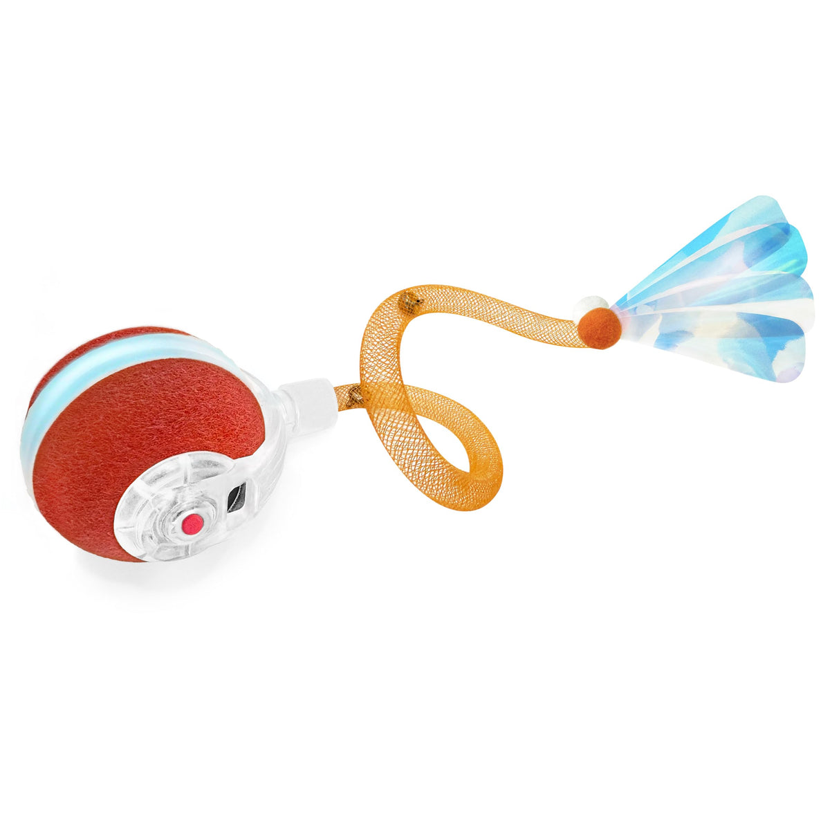 Jkanti interactive cat ball front view boosts indoor cat play and curiosity.