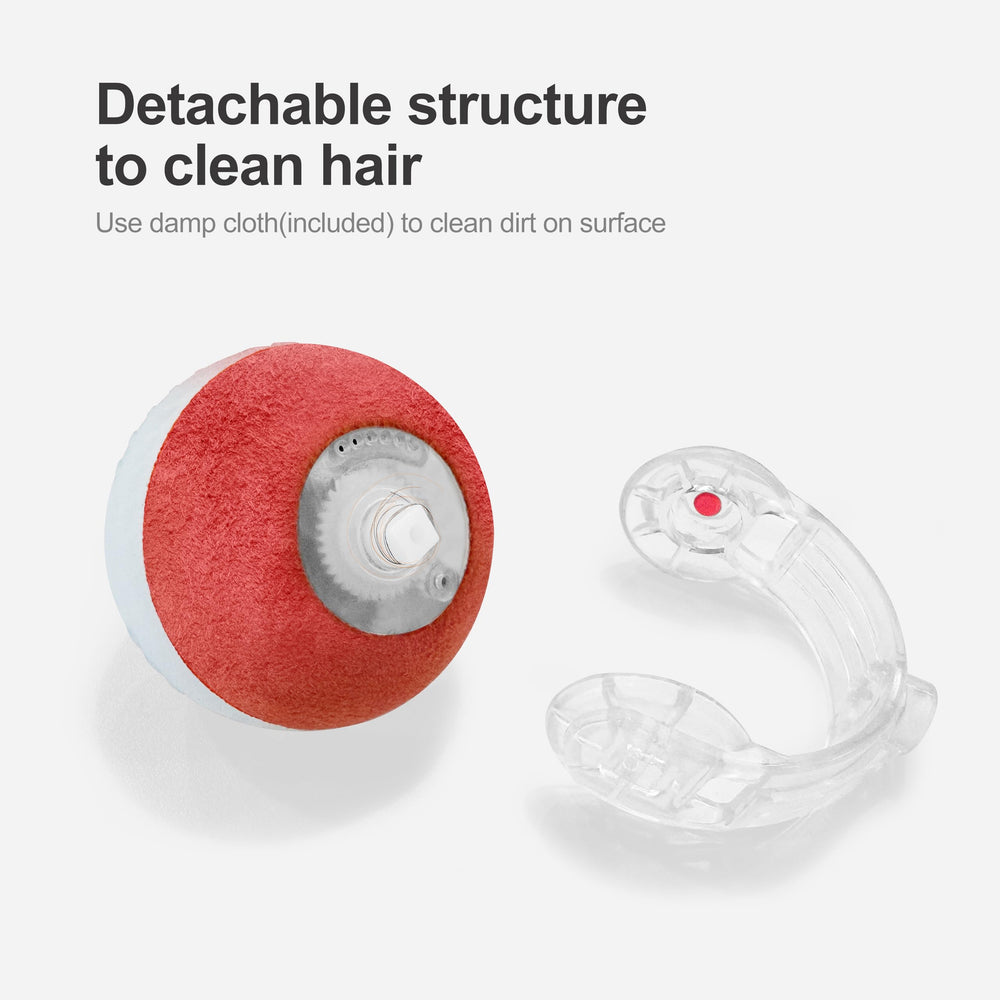 Jkanti interactive cat ball includes two tail accessories for variety.