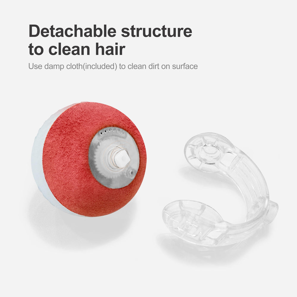 Jkanti interactive cat ball charges via USB-C with included cable