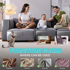 JKLMN scratch-deterrent tape for sofas grips surface with simple peel-and-stick setup