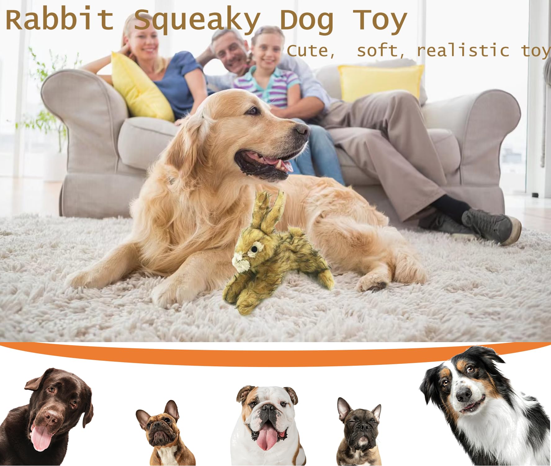 JKW goose plush toy side view highlighting durable stitching for vigorous play