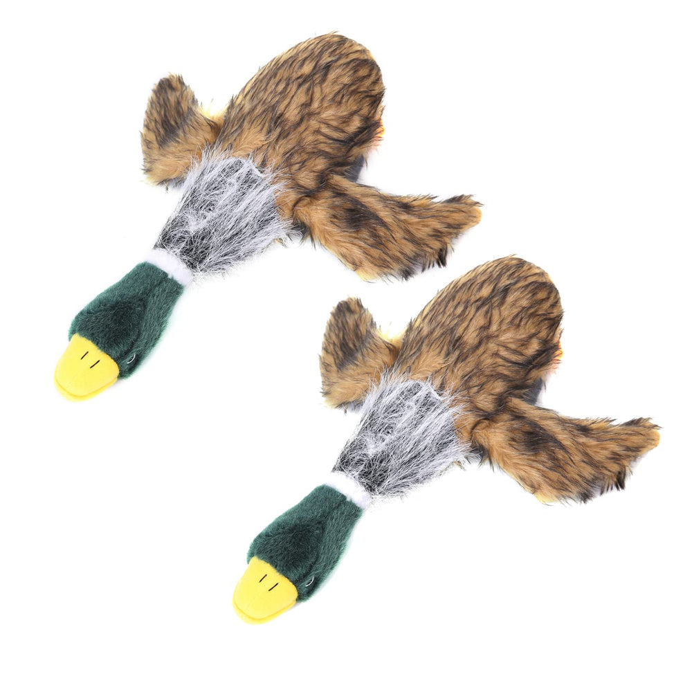 JKW Mallard Duck Dog Toy 2-Pack with realistic design for fetch and chewing fun