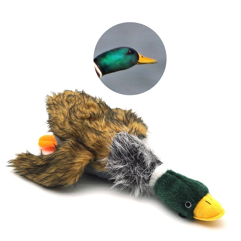 JKW Mallard Duck Plush Toy front view for engaging play and soft texture.