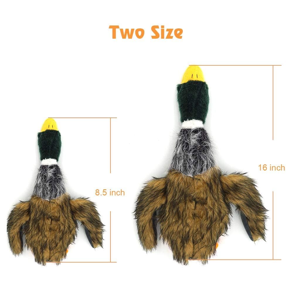 JKW Mallard Duck Toy demonstrates durable construction for tough play and chewing.