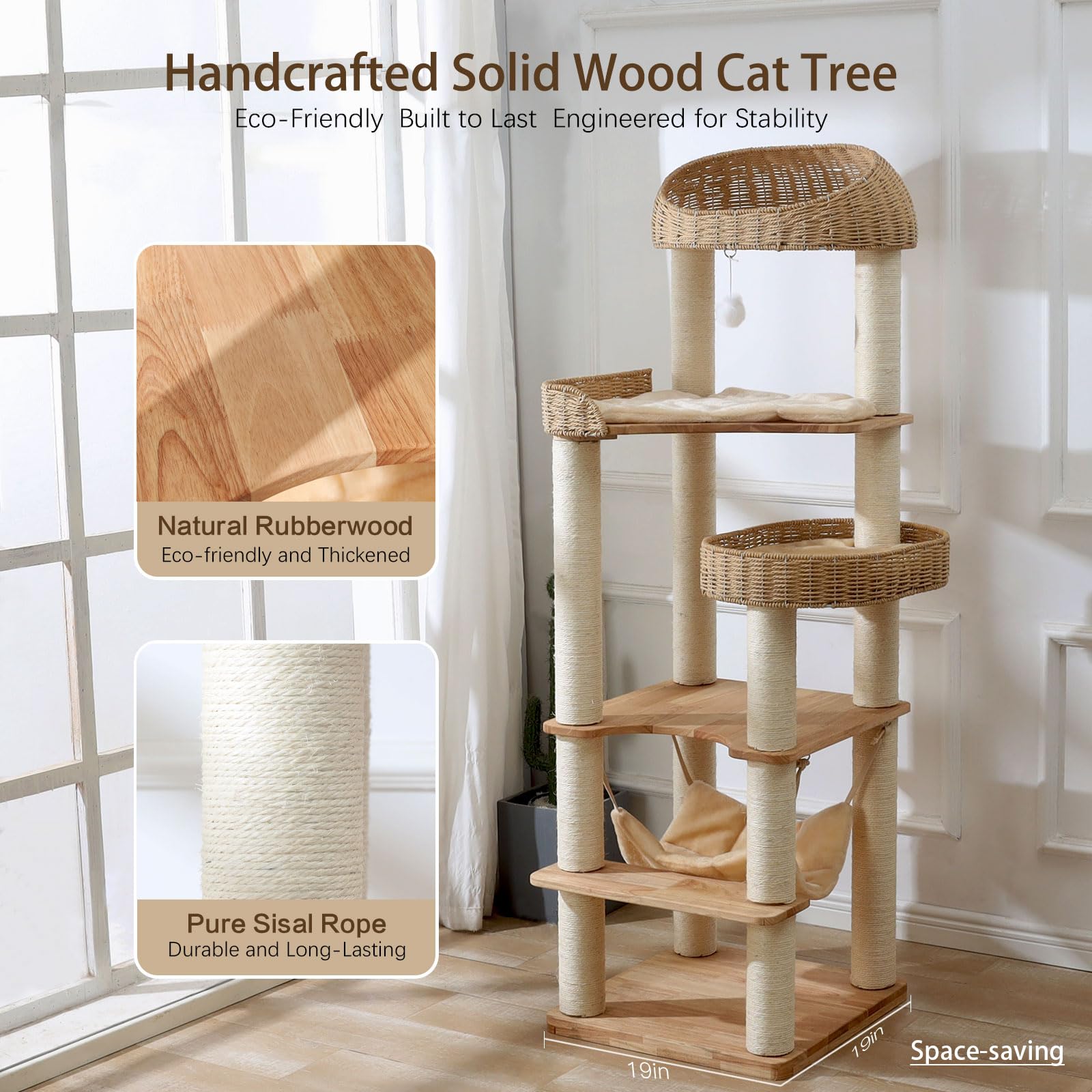 JLDUQKUM solid wood base provides stability during active climbing