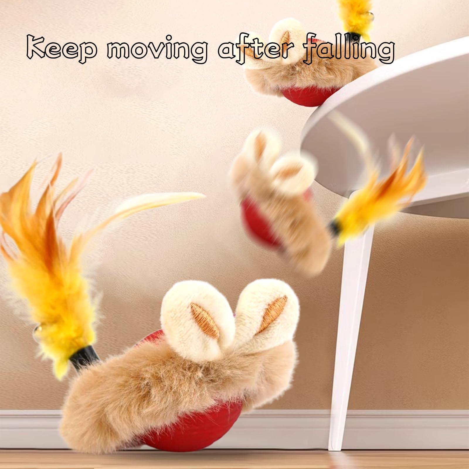 JLDVP Cat Interactive Ball Toy LED modes show slow, fast, extreme options.