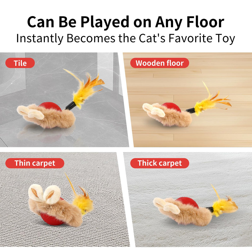 JLDVP Cat Interactive Ball Toy rechargeable battery with USB-C charging.