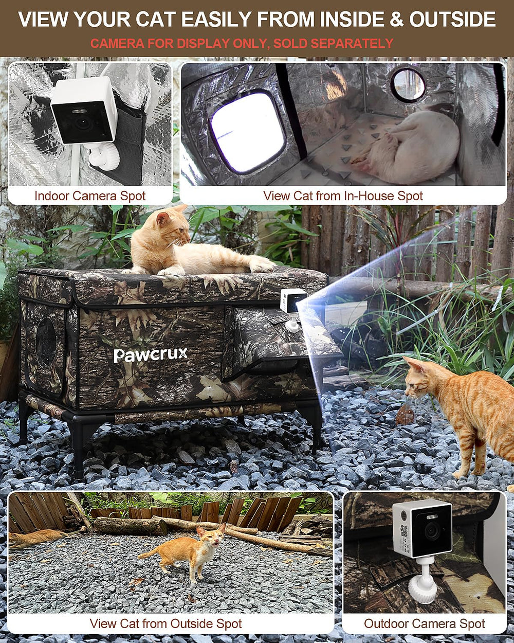 JLSAME stray-cat winter shelter in durable outdoor setting.